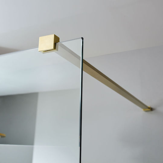 Devon Iwis Walk-in Σταθερό Πλαϊνό Ντουζιέρας 46-48x200cm Clear Glass
