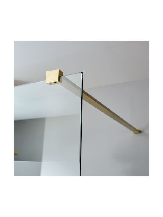 Devon Iwis Walk-in Σταθερό Πλαϊνό Ντουζιέρας 56-58x200cm Clear Glass