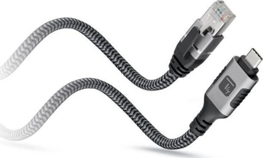 Techly Icoc U3c-rj45-030 USB-C Male to Ethernet RJ45 Male Cable 3m