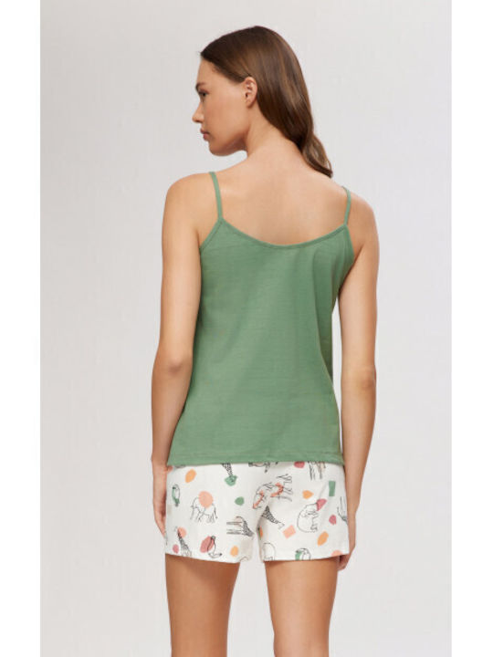 Minerva Summer Women's Pyjama Set Khaki