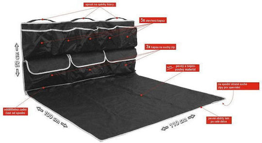 Compass Seat Cover Car for Dog Black
