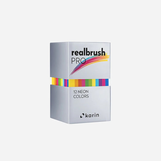 Karin Realbrush Pro Set mit 12 Wasser-Markern Neonfarben