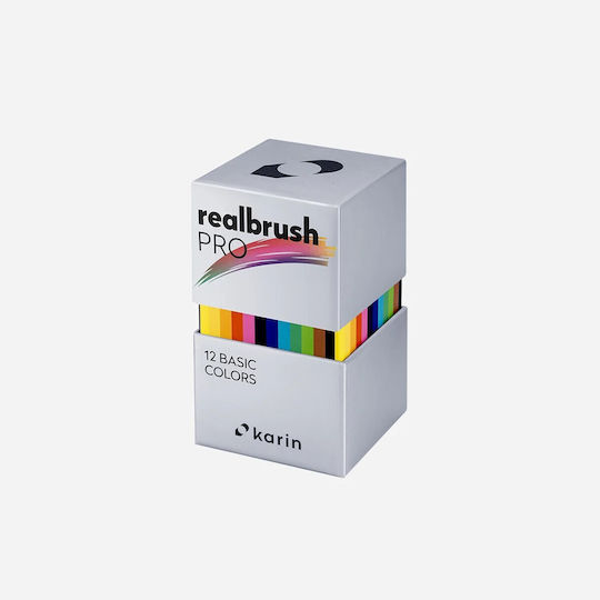 Karin Realbrush Pro Σετ 12 Μαρκαδόρων Νερού Basic Colors
