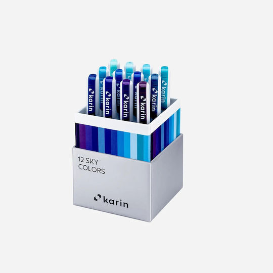 Set de 12 Markere cu Apă Karin Realbrush Pro Culori de Cer