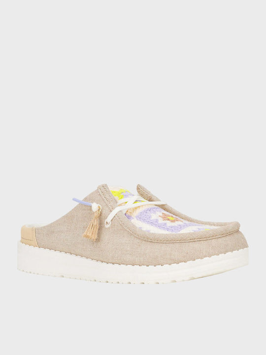 Mules mit Hoch Absatz in Braun Farbe