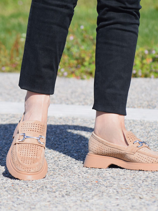 Γυναικεία Loafers σε Καφέ Χρώμα