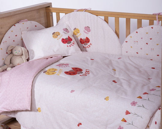 Nef-Nef Homeware Lady Bug Βρεφικό Κουβερλί Βαμβακερό Ecru 110x140cm
