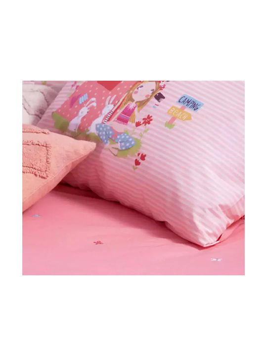Nef-Nef Homeware Σετ Μονά Camping Ροζ 170x260cm Nef-Nef Homeware Σετ Μονά Camping Ροζ 170x260cm