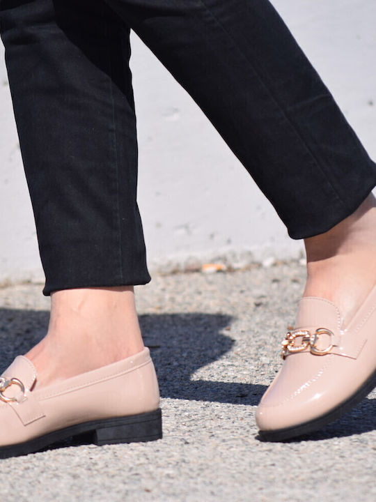 Λουστρίνι Γυναικεία Loafers σε Μπεζ Χρώμα