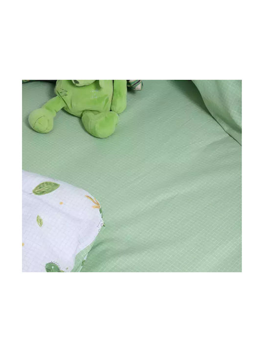 Nef-Nef Homeware Bettwäsche-Set Einzel Baumwolle Cute Reptiles Grün 170x260cm 3Stück