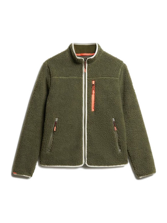 Fleece Damen Jacke Dusty Olive Green