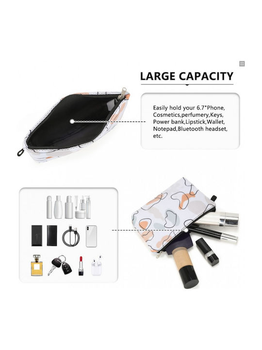Miss Lulu Multi-functional Charming Print Cosmetic Bag & Storage Bag Travel Everyday Use White
