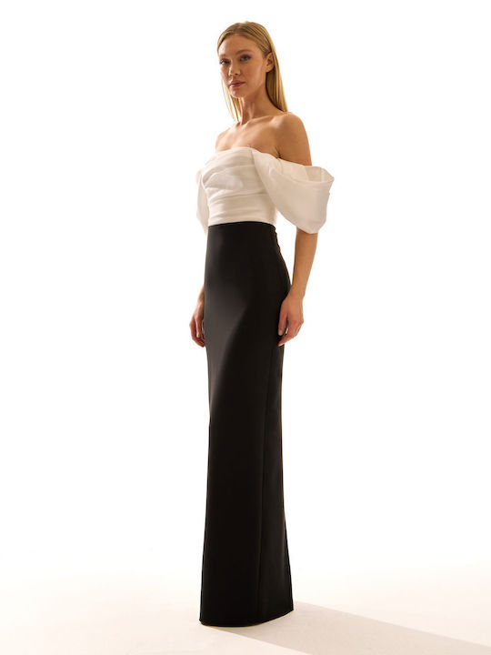 Maxi Φόρεμα για Γάμο / Βάπτιση Off-Shoulder Εκρού