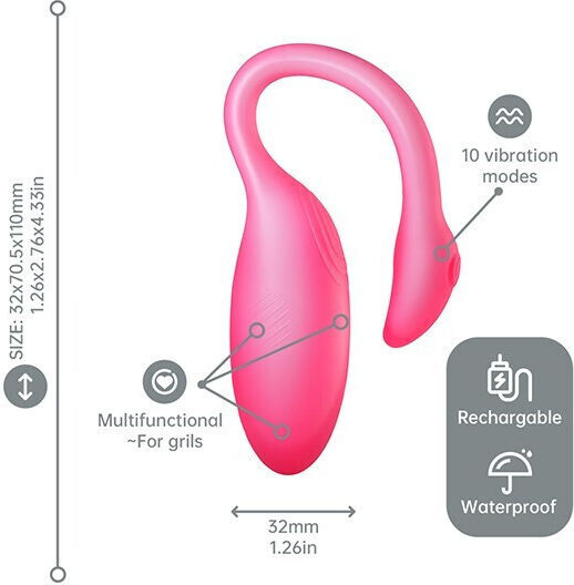 Magic Motion Flamingo Klassisch Vibrator mit Fernbedienung Rosa