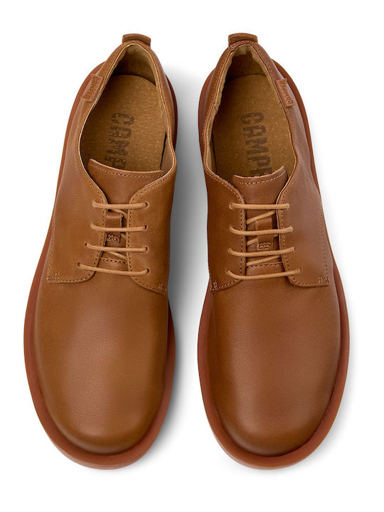 Wagon Men's Leather Casual Shoes Brown