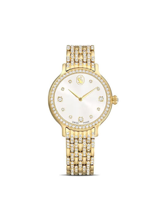 Swarovski Γυναικείο Ρολόι 31mm Μπαταρίας με Χρυσό Μεταλλικό Μπρασελέ