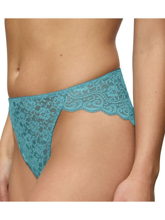 Amourette Damen Slip mit Spitze Turquoise