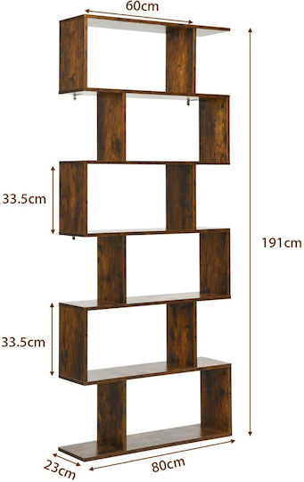 Bibliotecă Albă 80x23x191 cm