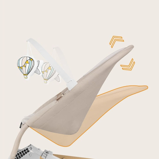 Lionelo Lilac Manual Baby Relax Beige Sand