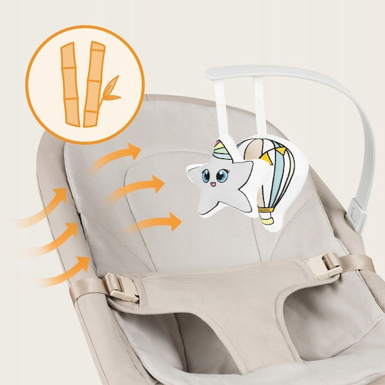 Lionelo Χειροκίνητο Relax Μωρού Lilac Beige Sand για Παιδί έως 9kg