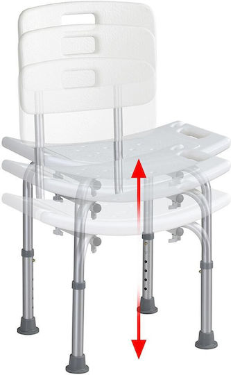 Bakaji Bathroom Seat with Backrest 02837459