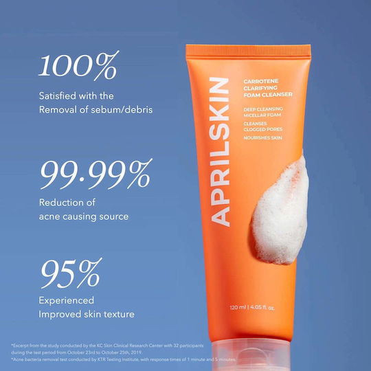 Aprilskin Real Carrotene Spumă Față pentru Ten Acneic 120ml