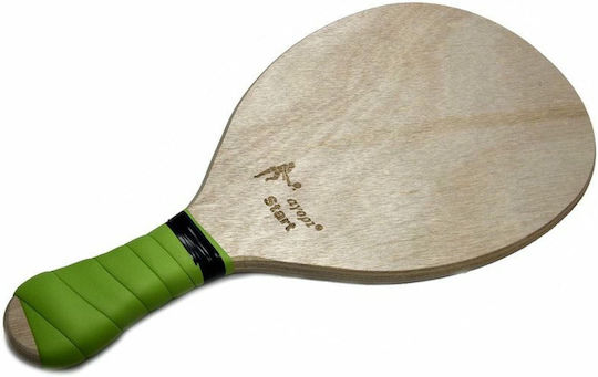 "το αγόρι" Start Beach Racket Ρακέτα Παραλίας Μπεζ 400gr με Ίσια Λαβή Πράσινη