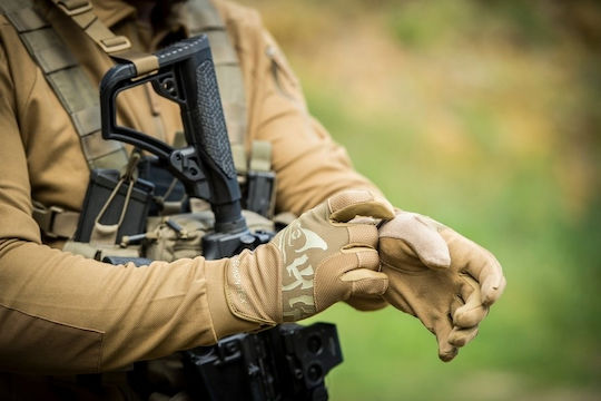 Helikon Tex All Round Fit Tactical Military Gloves Black Shadow Grey
