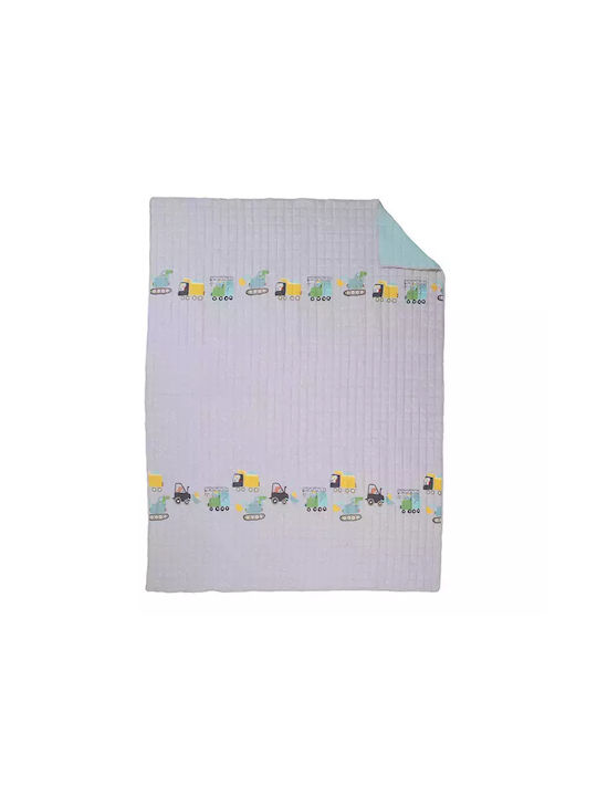 Nef-Nef Homeware Παιδικό Κουβερλί Ημίδιπλο Fun At Work Γκρι 180x240εκ.