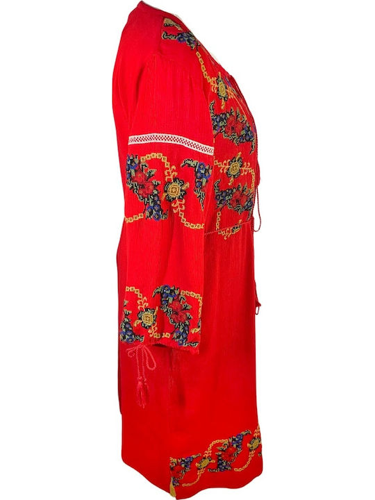 Traditionelles Damenkleid Cpr25 Rot