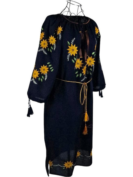 Traditional Women's Dress Cpr251 Navy Blue