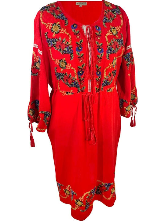 Traditionelles Damenkleid Cpr25 Rot
