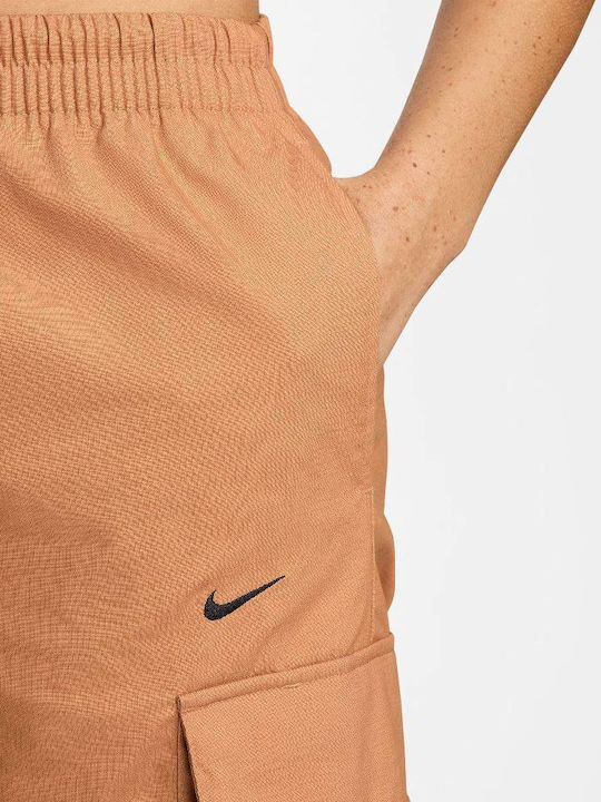 Fv7643-224 Nike Nsw Essential Woven Mid-Rise Cargo Pant Flax Color