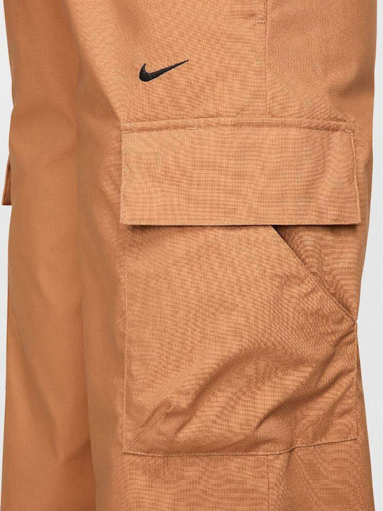 Fv7643-224 Nike Nsw Essential Woven Mid-Rise Cargo Pant Flax Color