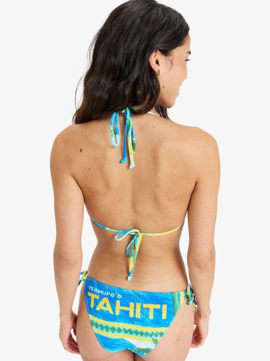 Top bikini Roxy pentru femei Atlas Tiki Tri Skyway