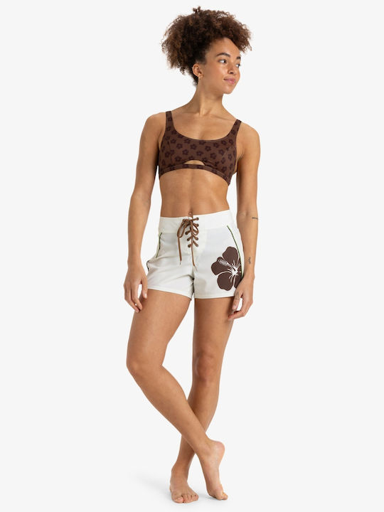 Roxy Women's Swimwear Roxy Pro 93 Win Printed Boardshort Cloud Dancer