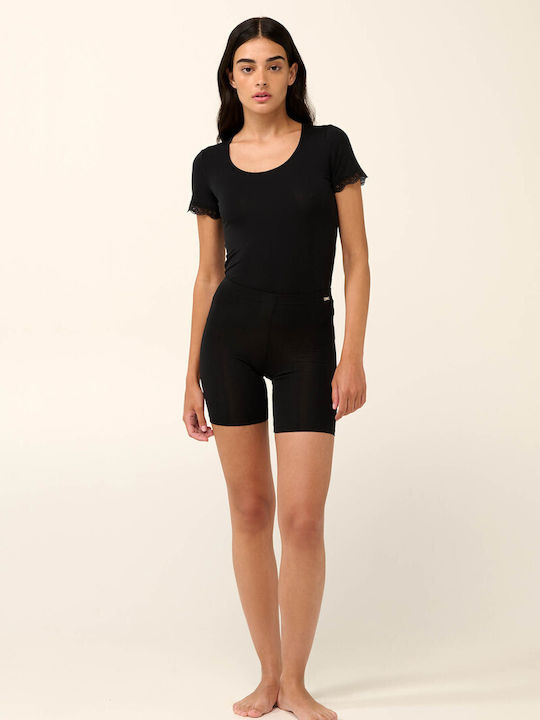 Kurzärmelig Black Damen T-Shirt