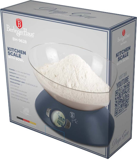 Berlinger Haus Digital Kitchen Scale with Bucket up to 5kg Blue