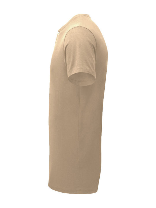 Premier Ανδρικό Διαφημιστικό T-shirt Κοντομάνικο Khaki
