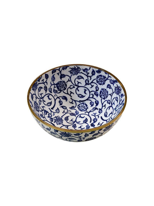 Ceramic Bowl Fylliana Fl22961 Blue-White-Gold Color 25x10cm