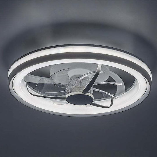 Rabalux 48cm Ceiling Fan with Light Fixture Silver