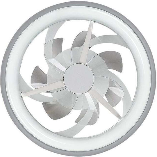Rabalux 48cm Ceiling Fan with Light Fixture Silver