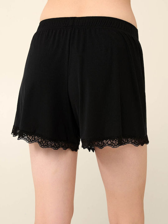 Vamp Winter Damen Pyjama-Shorts Black