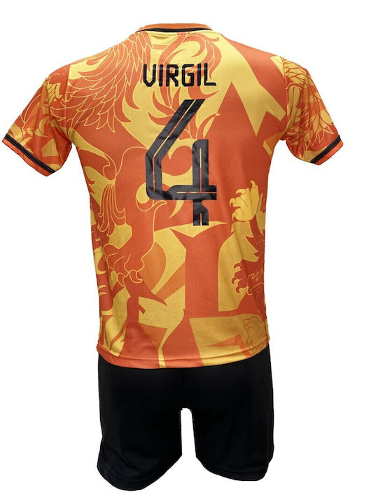 Set pentru copii al echipei naționale de fotbal a Țărilor de Jos Virgil Orange Yellow Dragon Ediție Specială 1414-03b