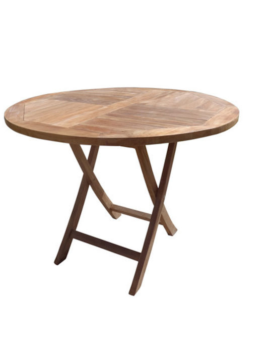 Garden & Terrace Table for Small Outdoor Spaces from Teak Foldable Teak 70x70cm