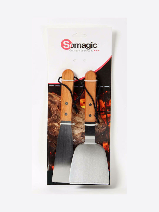 Somagic Σετ 2 Εργαλείων BBQ με Σπάτουλα και Ξύστρα