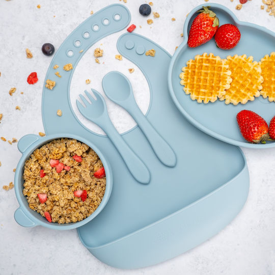 AppeKids Feeding Set made of Silicone Turquoise 6pcs