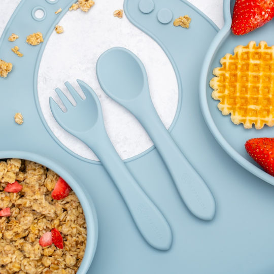 AppeKids Feeding Set made of Silicone Turquoise 6pcs