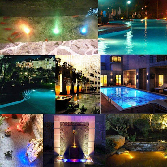 Submersible Pool Spotlight with Remote Control and Multicolour (RGB) Light 500-2590