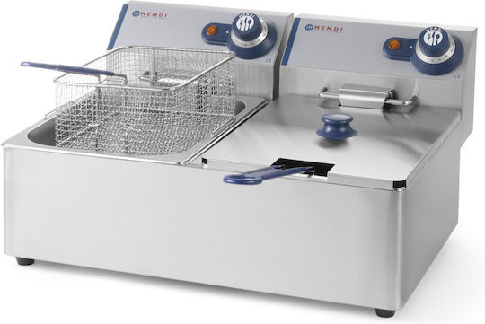 Hendi Electric Fryer Double 6.6kW Capacity 2x6lt 55x43x29cm Blue Line